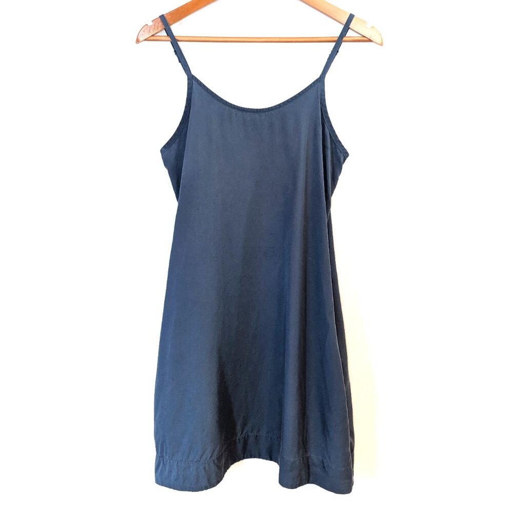 UpWest | Sleeveless Shift Dress Tencel in Slate Blue | Size	XS - Picture 3 of 11